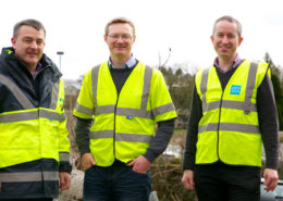 Pictured left to right are: Mark Quinn, managing director, EMR, Paul McMahon, executive engineer, Leitrim County Council and John McElwaine, capital programs regional lead, Irish Water